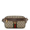 Soft GG Supreme Monogram Medium Ophidia Belt Bag Dark Brown