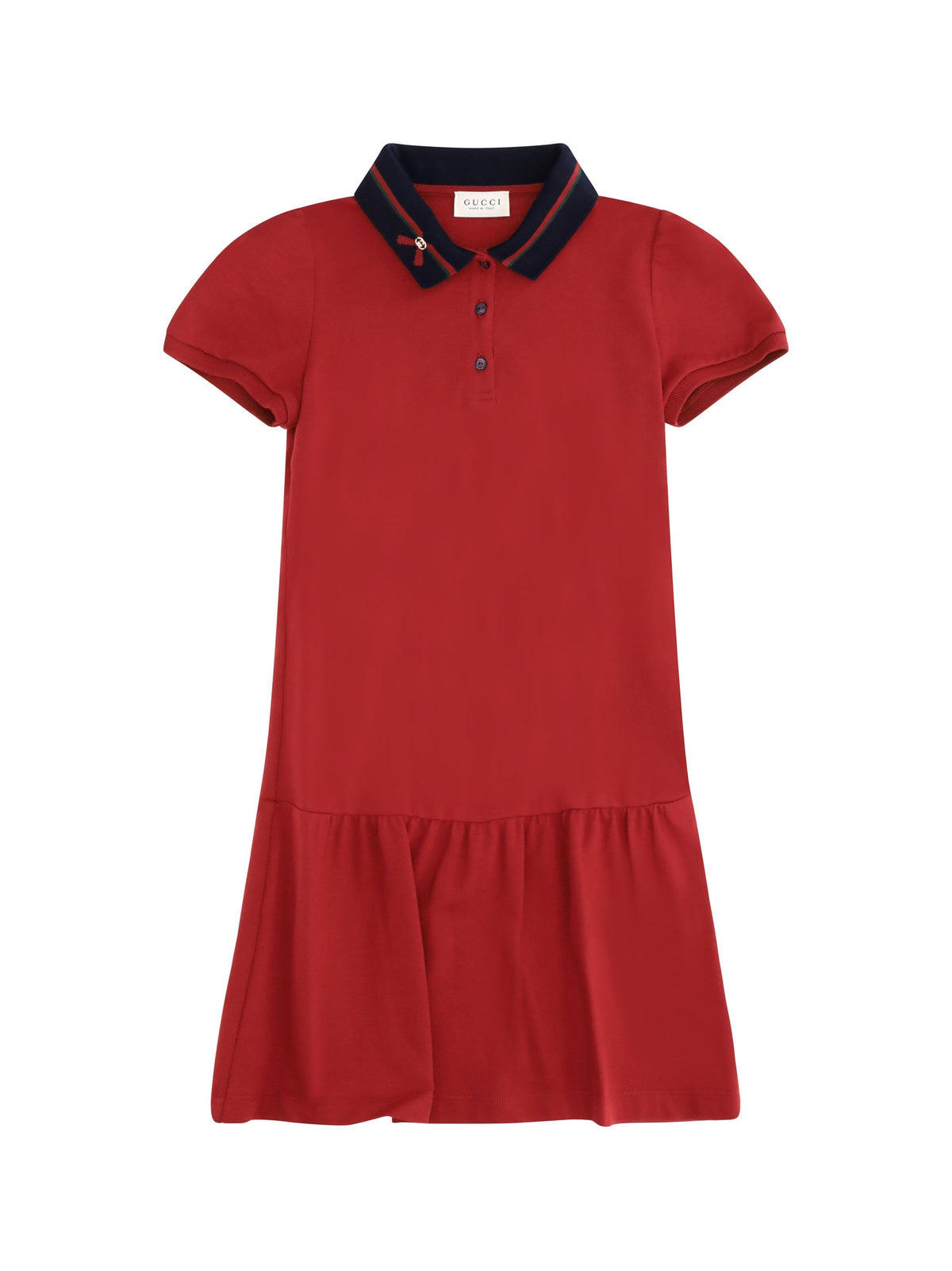 Gucci Cotton Polo Dress — Red