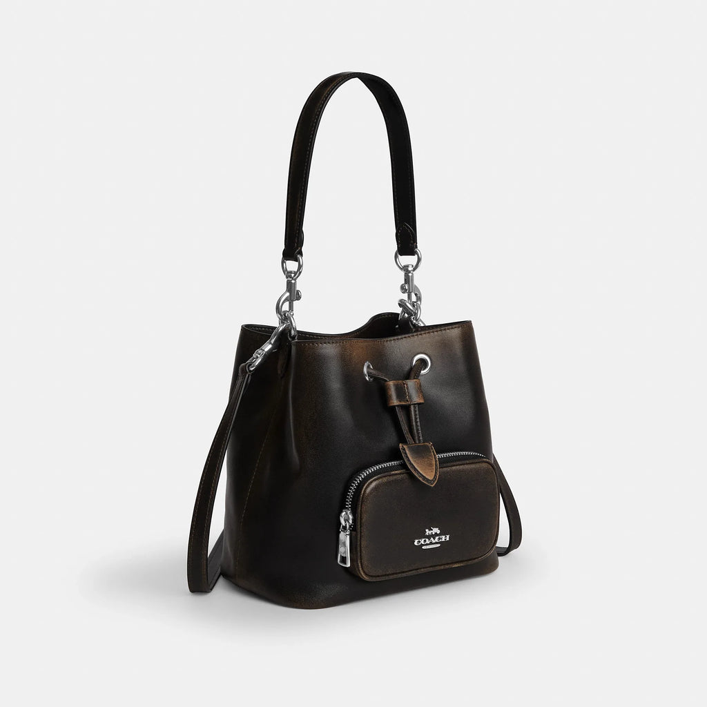 Coach Outlet Rowan Bucket Bag With Pocket In Loved Leather
