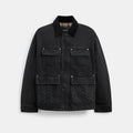 Coach Outlet Denim Chore Coat With Flannel Lining