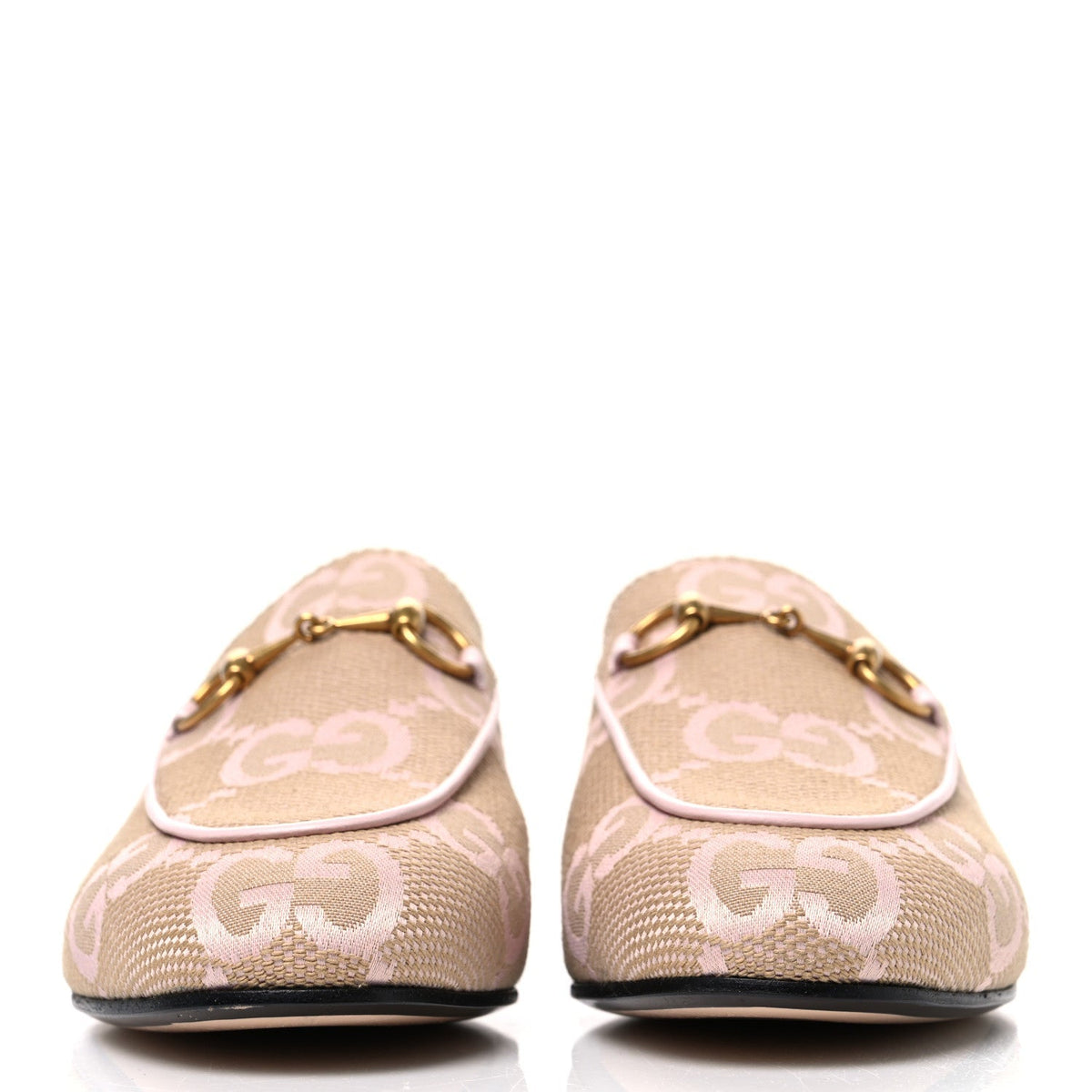 Monogram Macro GG Nappa Charlotte Womens Princetown Slippers 36 Beige Perfect Pink