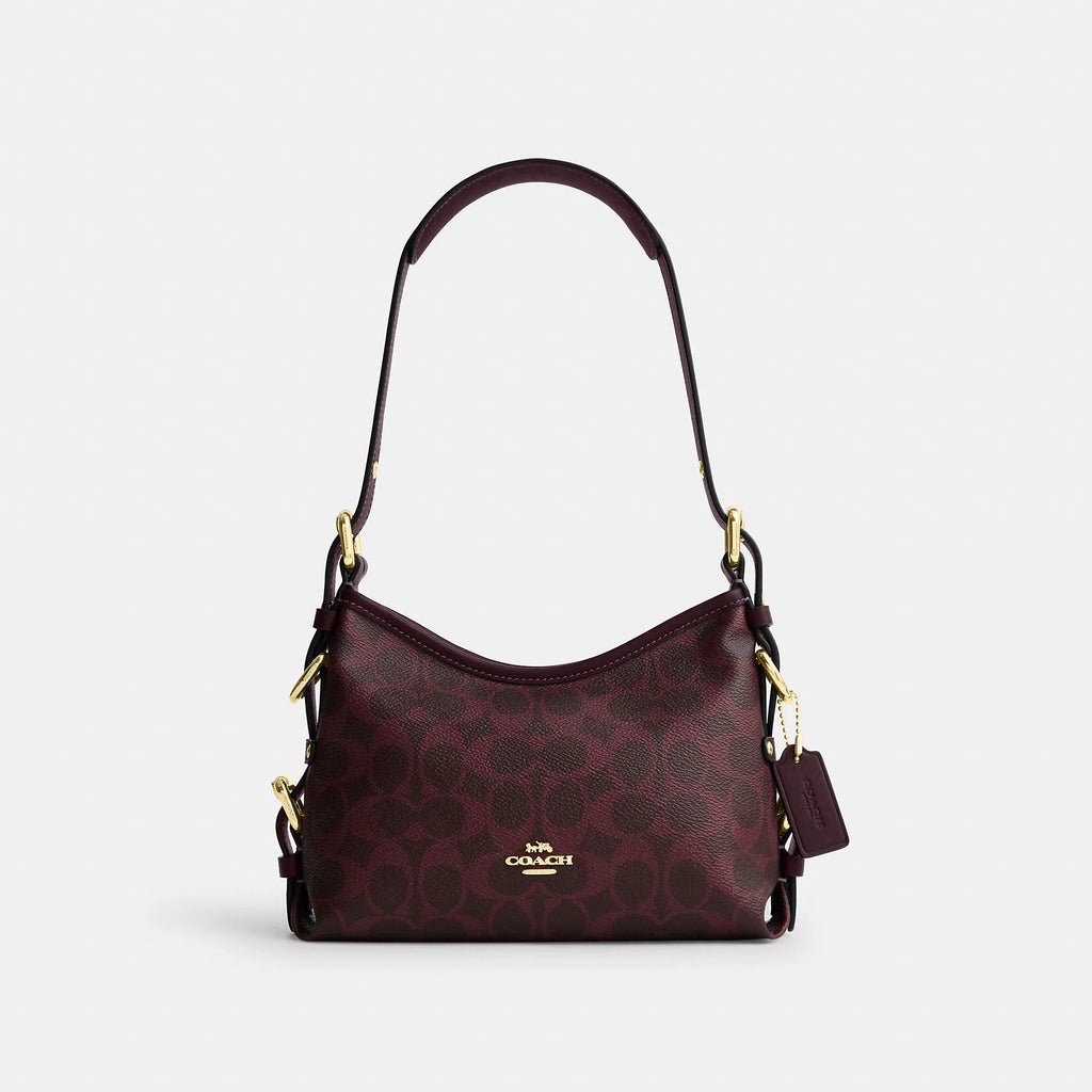 Coach Outlet Laurel Shoulder Bag 22 With Buckles In Signature Canvas