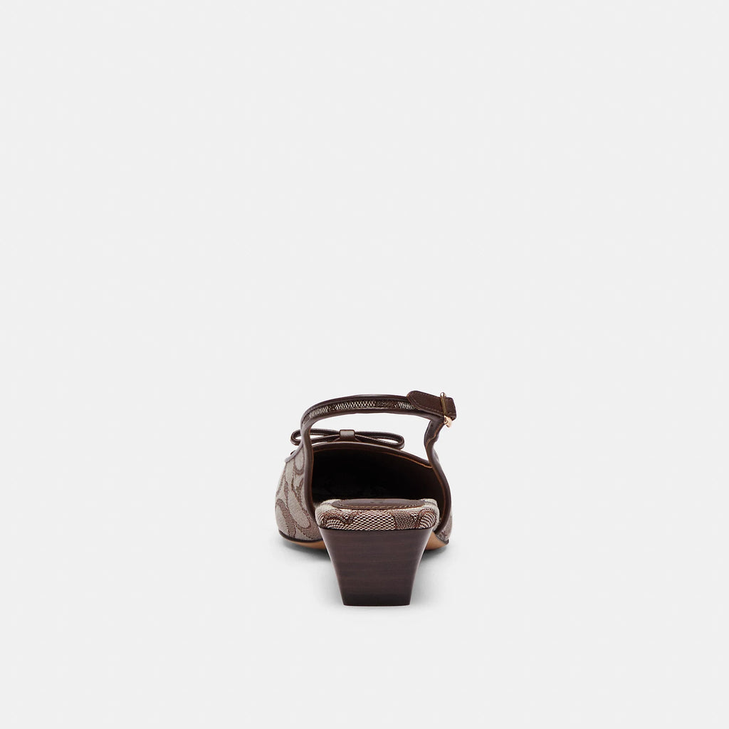Coach Outlet Bow Slingback Heel In Signature Jacquard