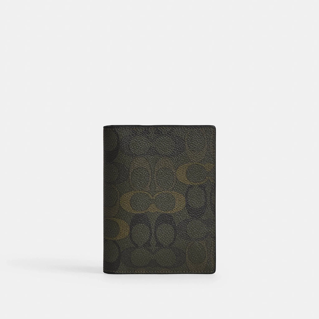 Coach Outlet Passport Card Case In Signature Camo Print