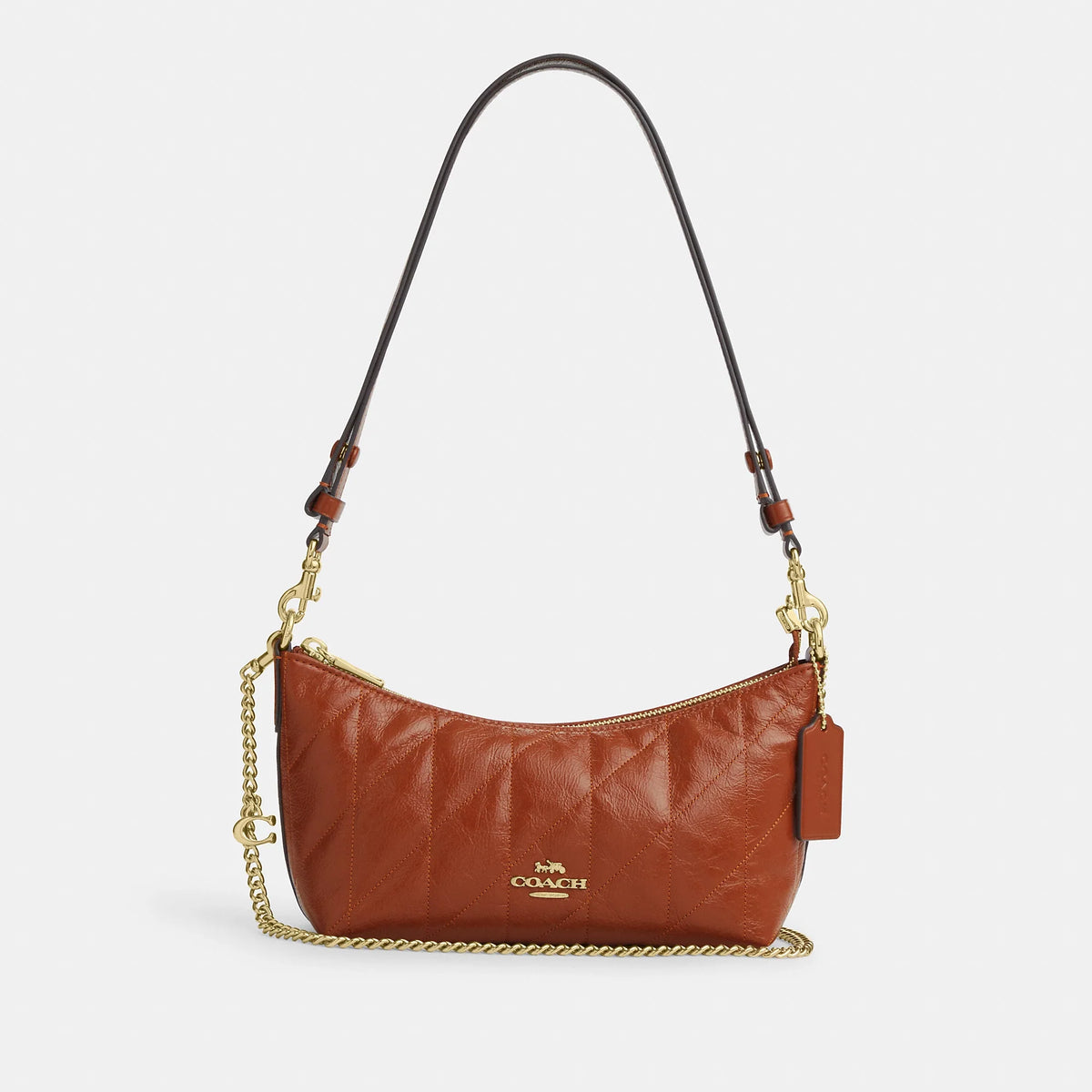 Coach Outlet Caitlin Shoulder Bag With Quilting And Charm