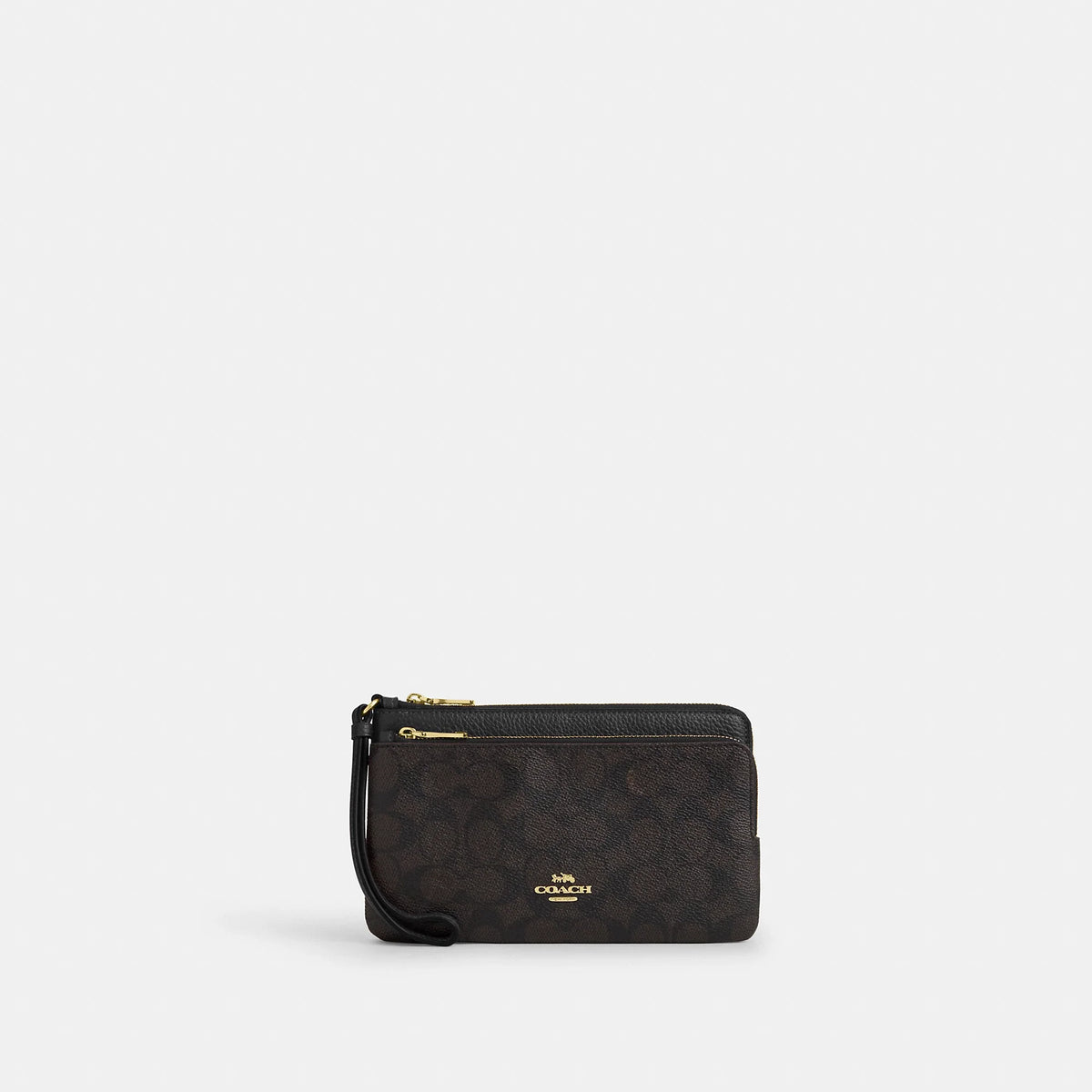 Coach Outlet Double Zip Wallet In Signature Canvas