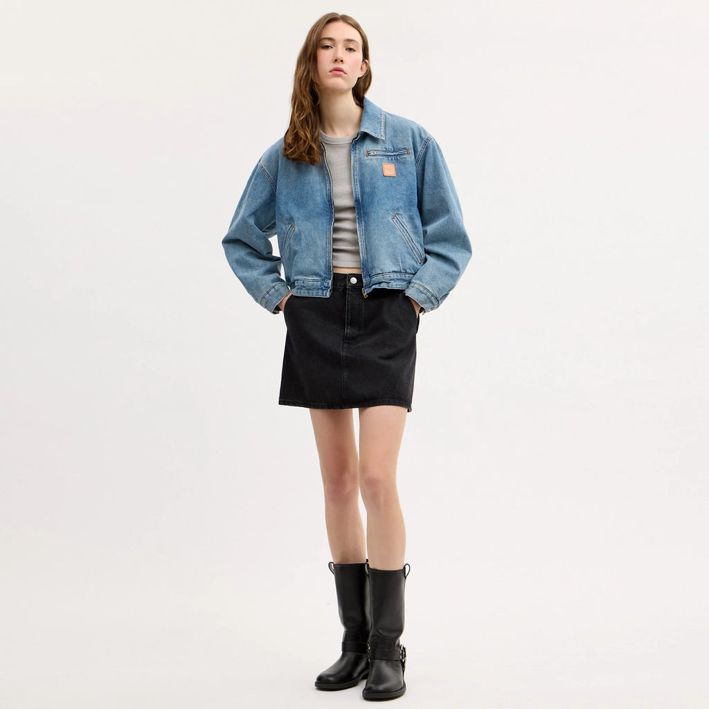 Coach Outlet Zip Denim Cropped Jacket