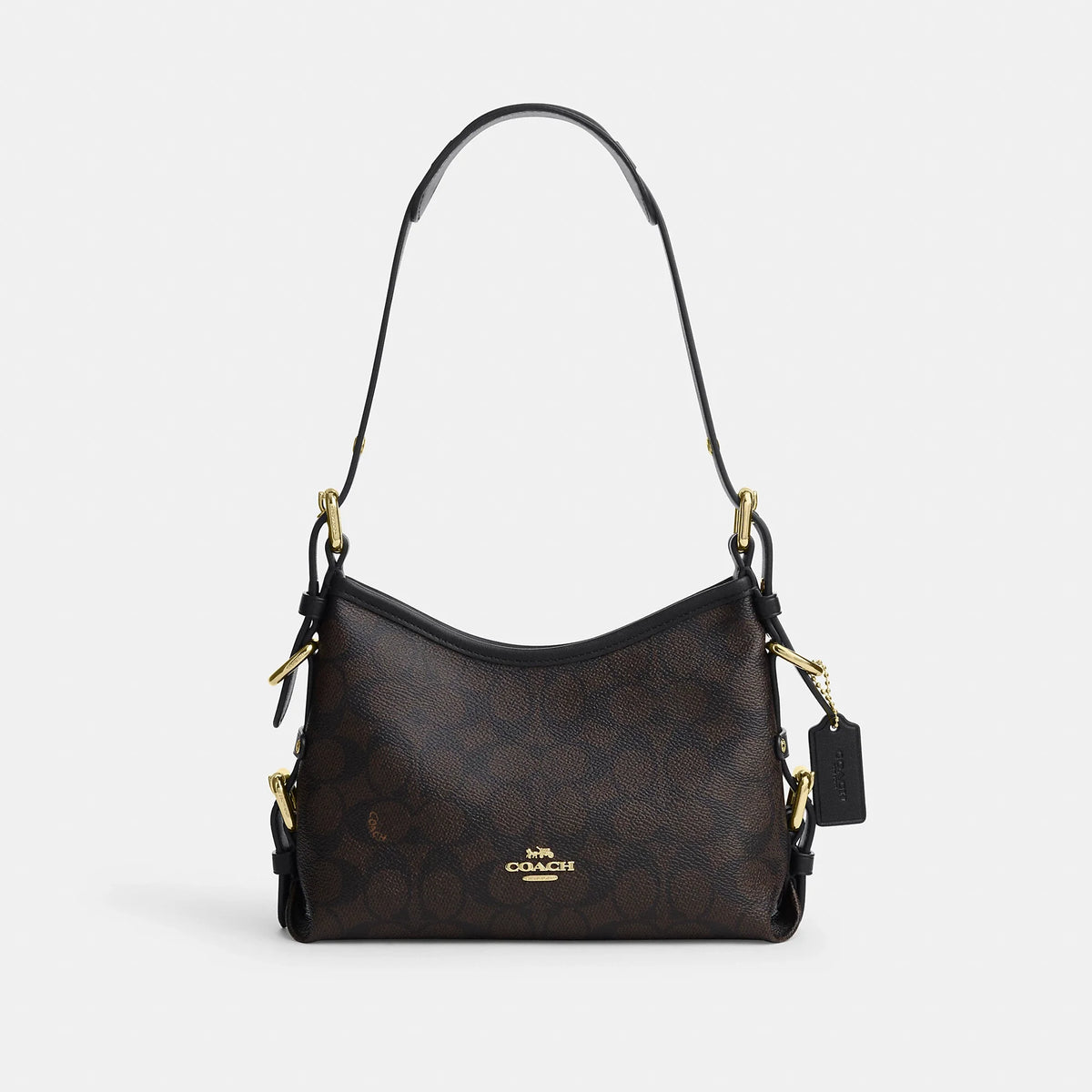 Coach Outlet Laurel Shoulder Bag 22 With Buckles In Signature Canvas