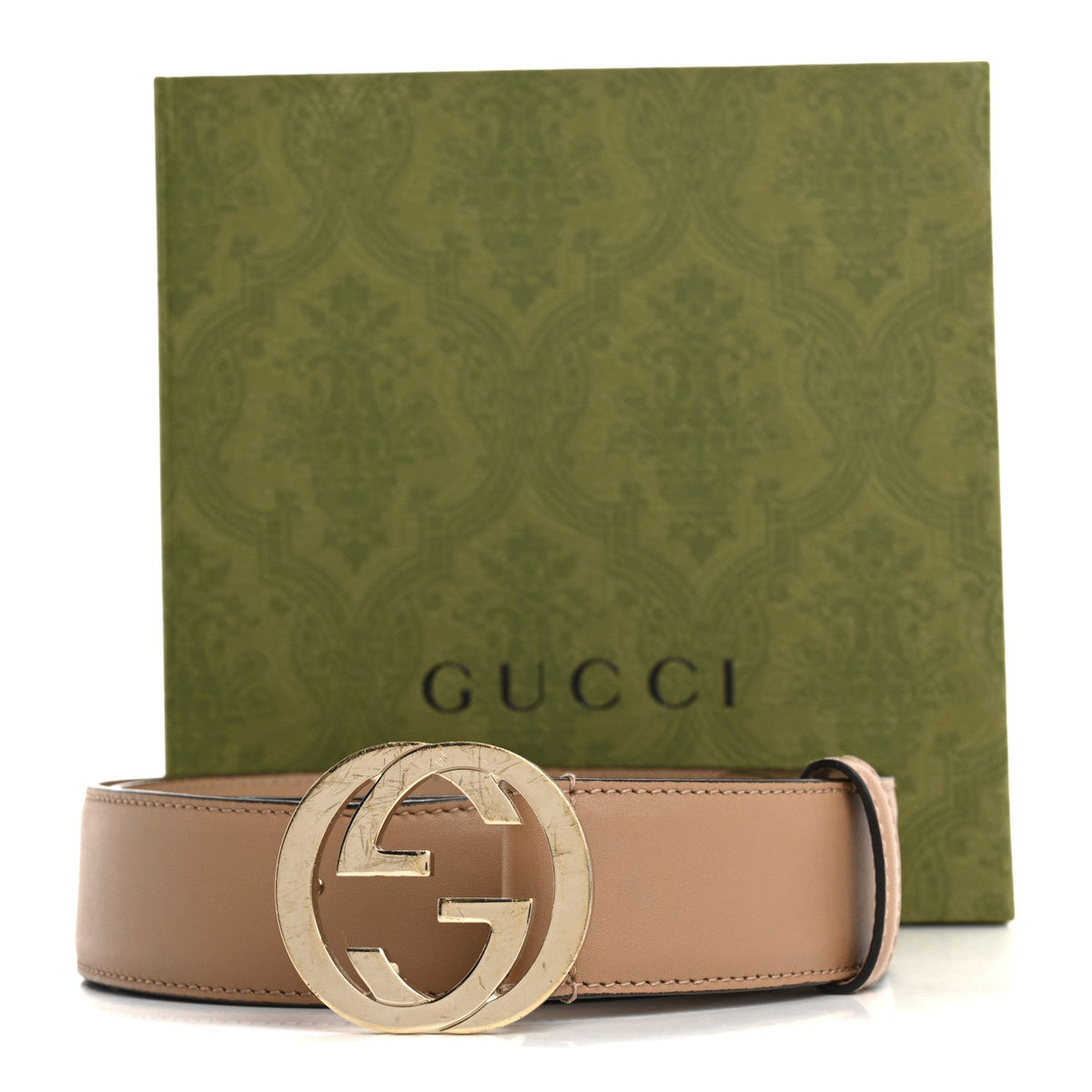 Calfskin Interlocking G 37mm Belt 95 38 Camelia