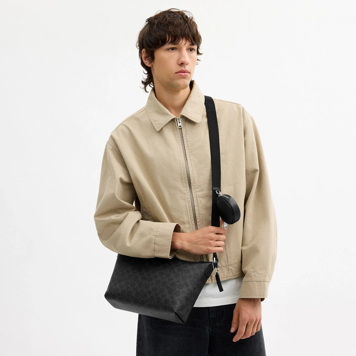 Coach Outlet Small Finn Crossbody Bag With Pouch In Signature Canvas