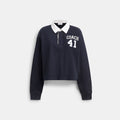 Coach Outlet Heritage Long Sleeve Cropped Rugby Polo
