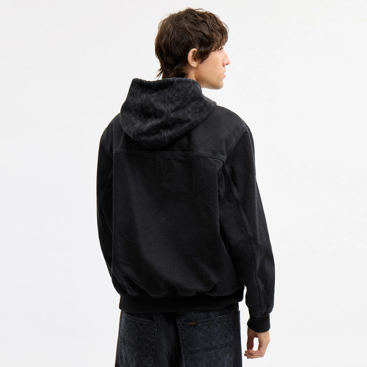Coach Outlet Signature Denim Zip Jacket