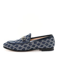 New Denim Crystal GG Monogram Womens 1953 Horsebit Jordaan Loafer 36 Blue