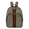 GG Supreme Monogram Medium Ophidia Day Backpack Brown