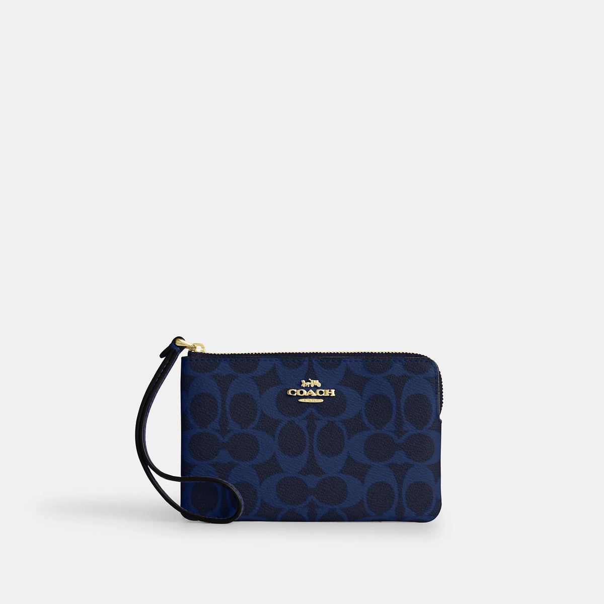 Coach Outlet Corner Zip Wristlet In Signature Canvas