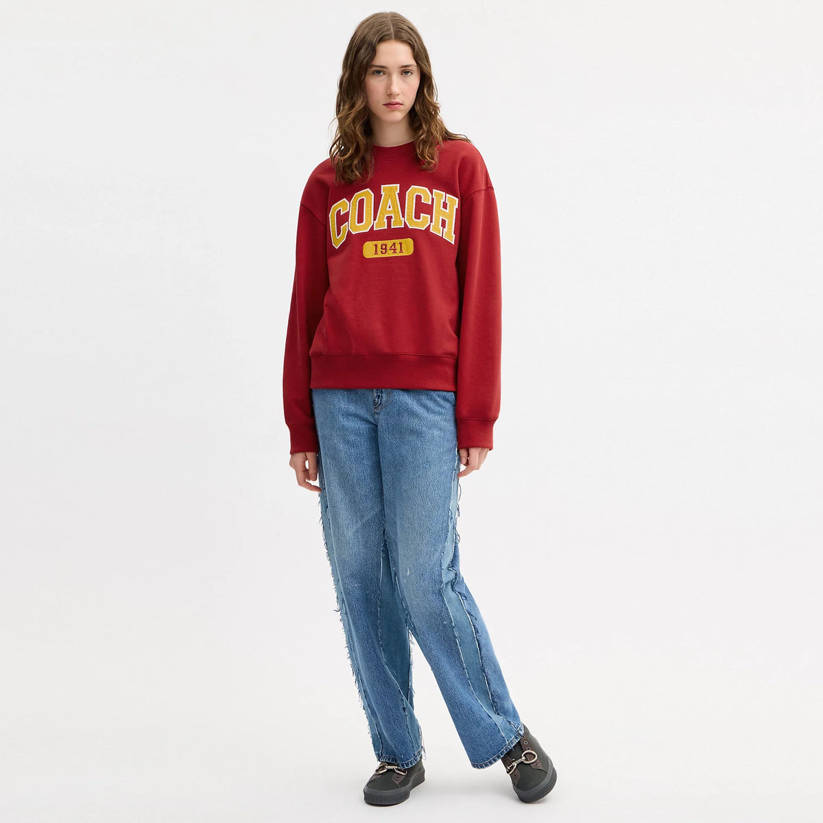 Coach Outlet Embroidered Sporty Boyfriend Crewneck Sweatshirt