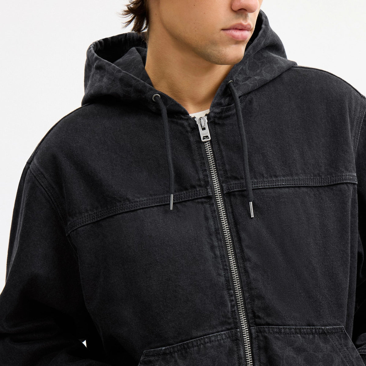 Coach Outlet Signature Denim Zip Jacket
