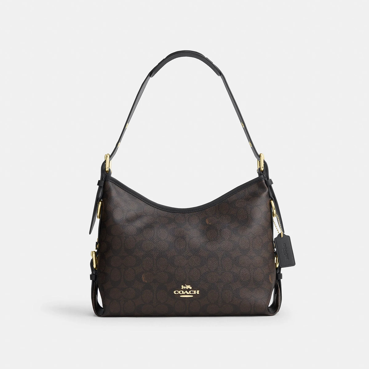 Coach Outlet Laurel Shoulder Bag With Buckles In Signature Canvas
