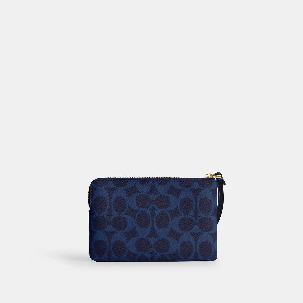 Coach Outlet Corner Zip Wristlet In Signature Canvas