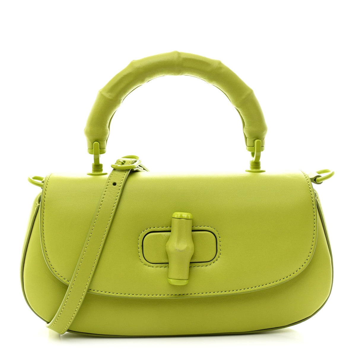 Calfskin Medium Bamboo Diva  Green