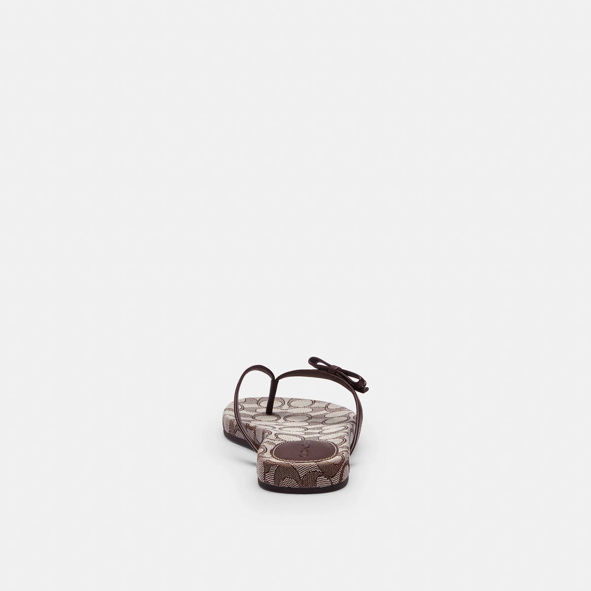 Coach Outlet Bow Flip Flop In Signature Jacquard