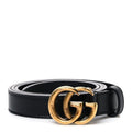 Calfskin Double G 20mm Belt 80 32 Black