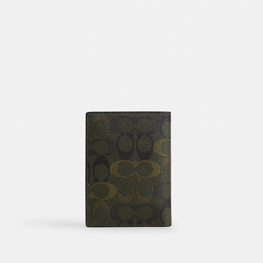 Coach Outlet Passport Card Case In Signature Camo Print