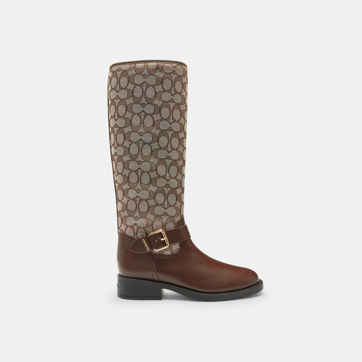 Coach Outlet Extended Calf Riding Boot In Signature Jacquard