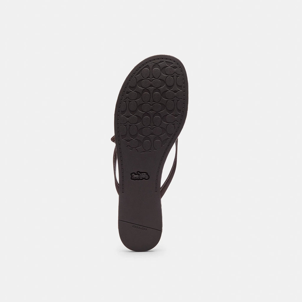 Coach Outlet Bow Flip Flop In Signature Jacquard