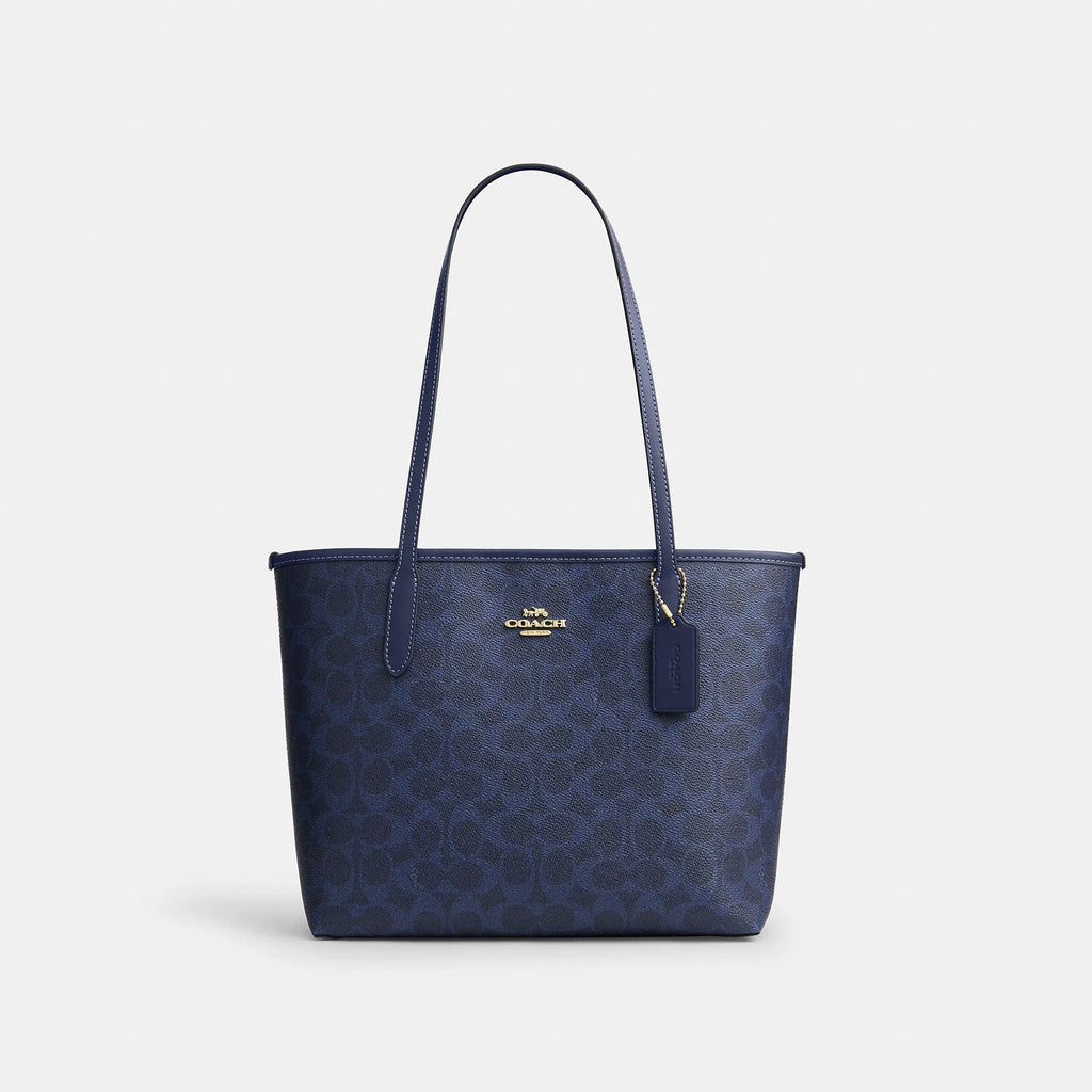 Coach Outlet Medium City Tote Bag In Signature Canvas