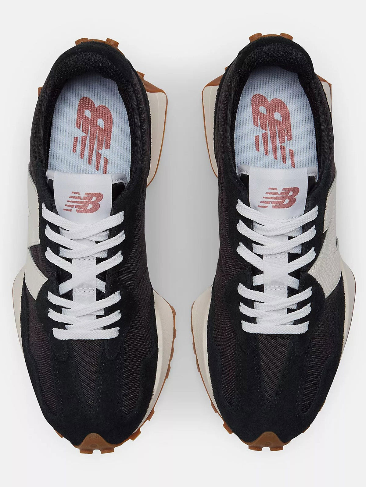 327 Black/White/Mineral Red Shoes